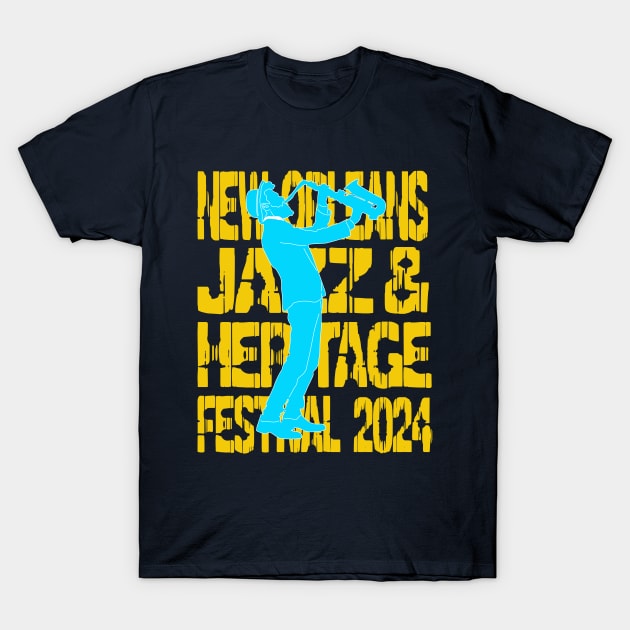 New Orleans Jazz Festival 2024 T-Shirt by Womens Art Store